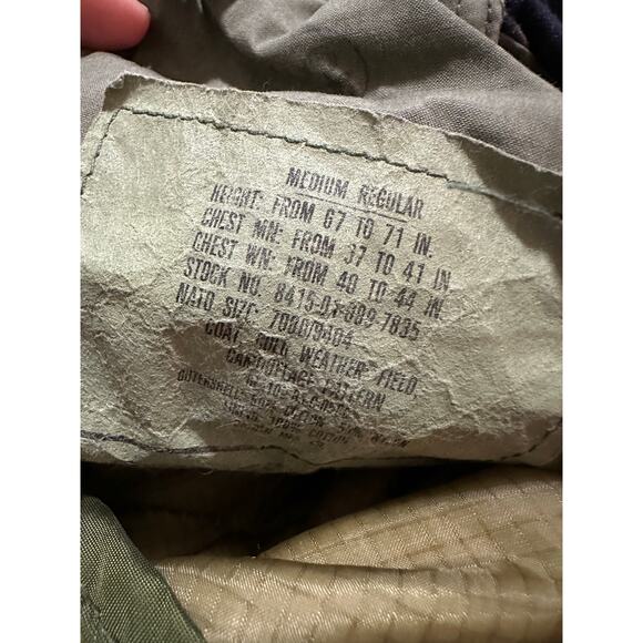 US Military Camo Hooded Jacket Men Medium Hunting Utility Tactical Work Outdoor - Picture 2 of 16